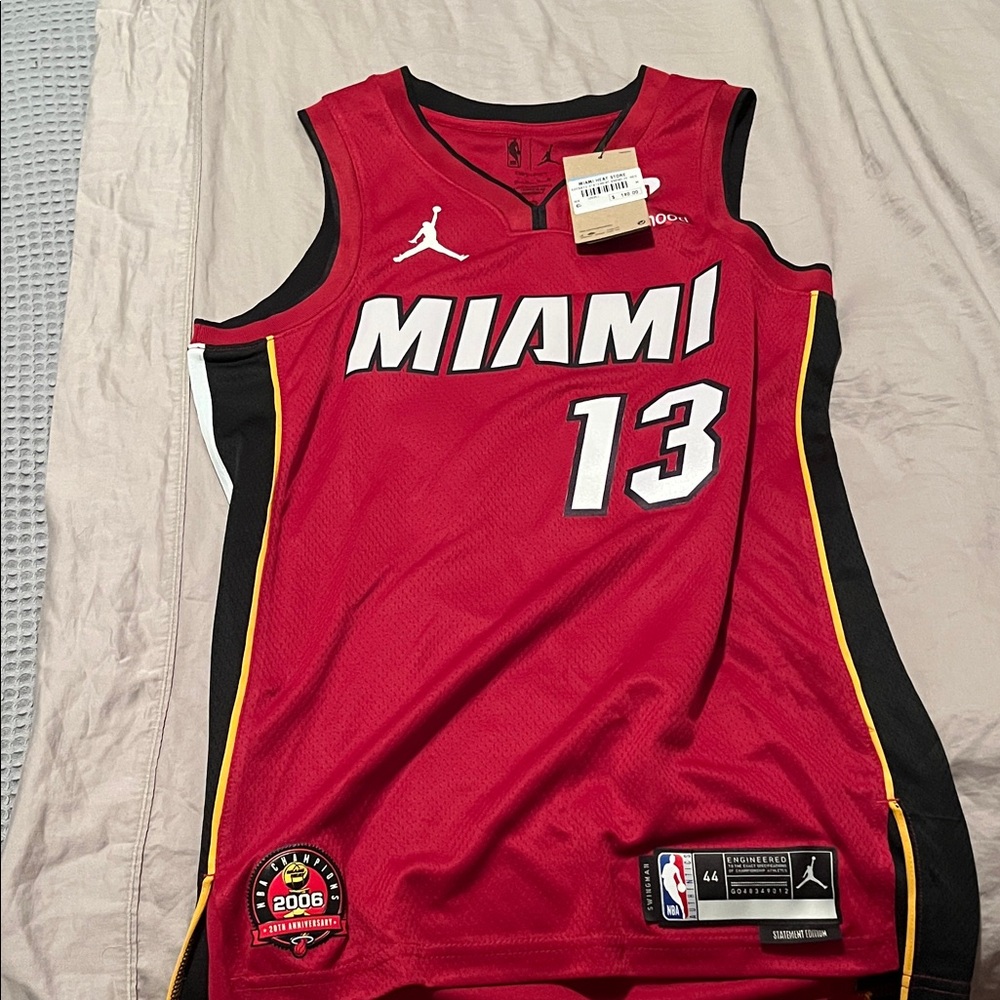 NBA Red Bam Adebayo #13 Swingman Jersey with Black Trim